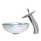 Novatto Mini 12-inch Silver Foiled Glass Vessel Bath Sink Set, Brushed Nickel NSFC-7032-1217003BN - alternate 3